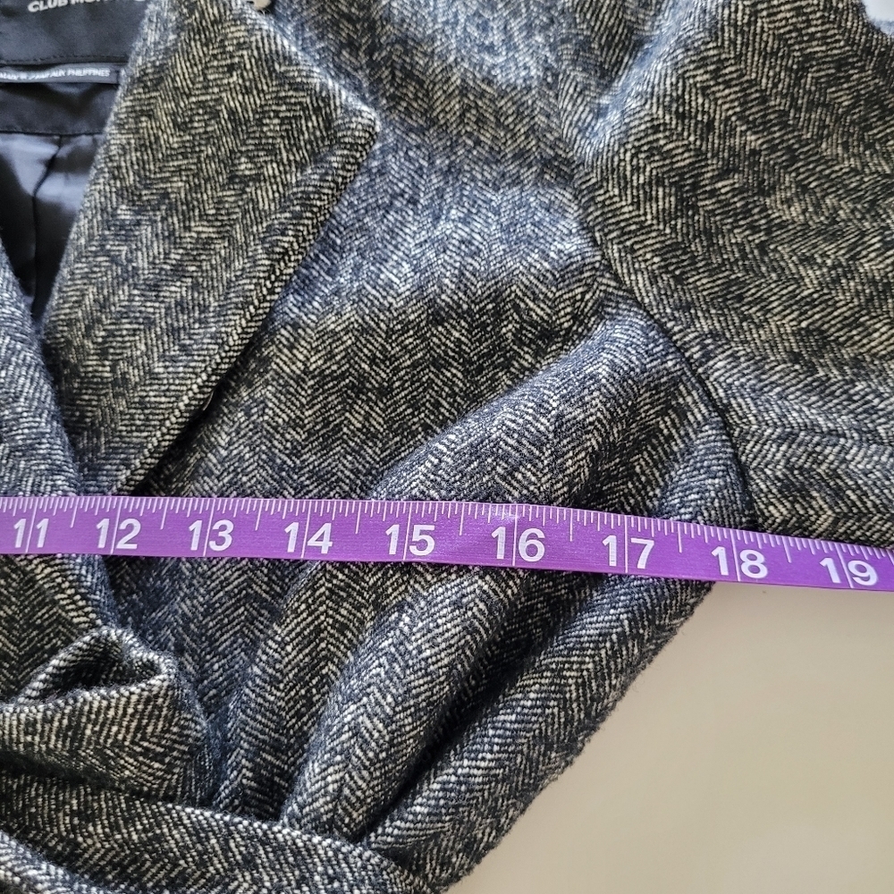 Club Monaco hounds tooth wool belted blazer coat - Picture 7 of 9